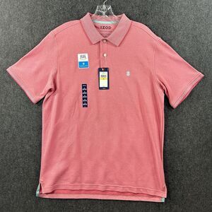 Izod Sport Flex Polo Shirt Men's Medium Red Cool FX Natural Stretch
